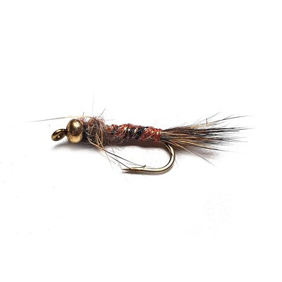 Stillwater Gold Ribbed Hares Ear Nymph Gold Bead Fly - 1 Dozen